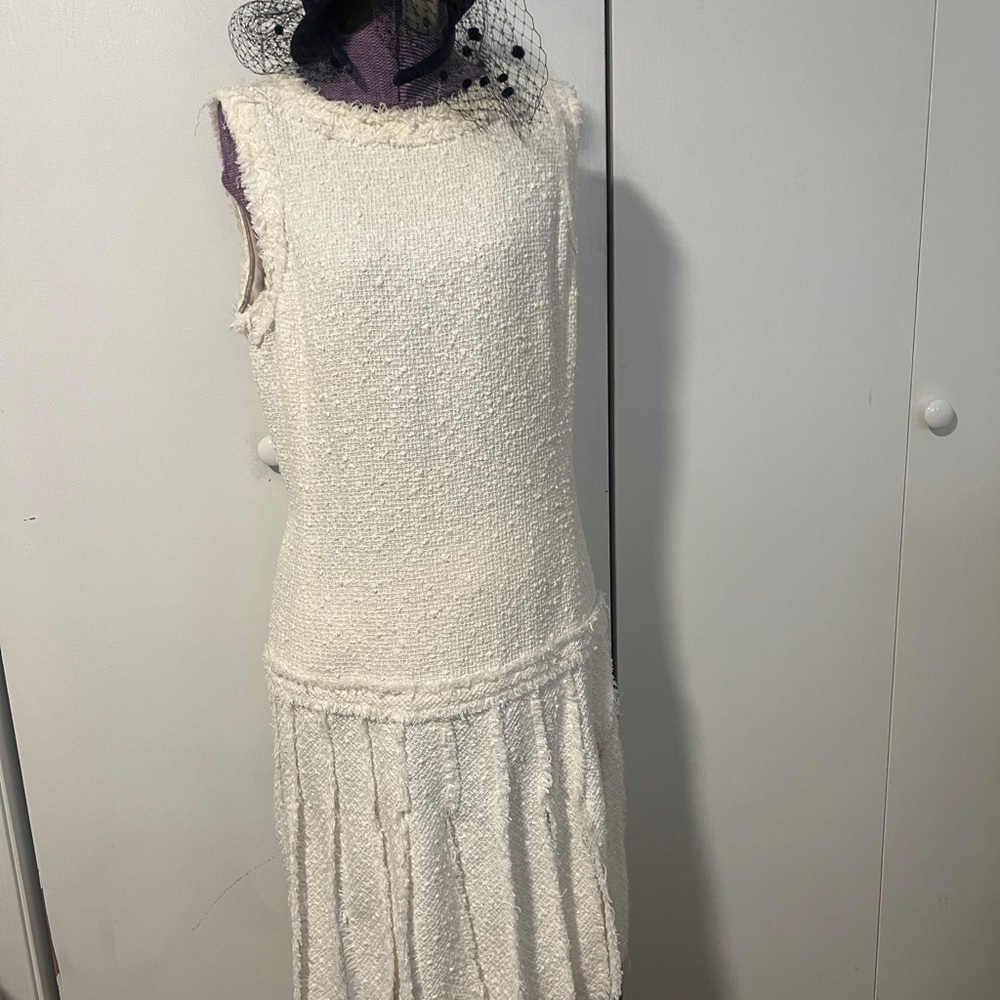 Chanel White Tweed Dress (2004) - Gem